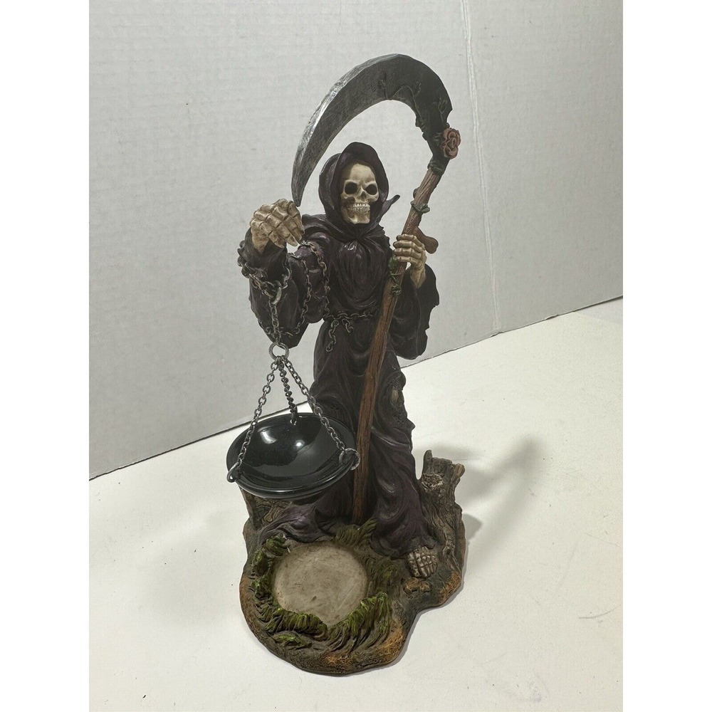 Summit Collection Grim Reaper Statue Scythe Scale Purple Robe Gothic fantasy 9in - Picture 11 of 11